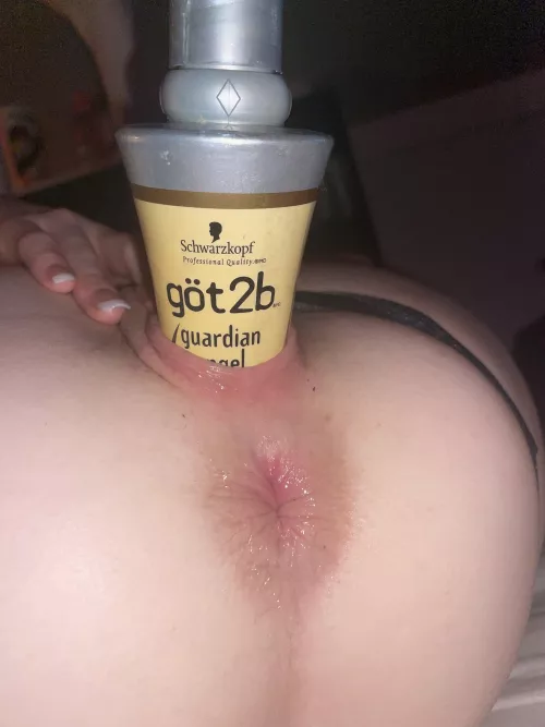 Practicing stretching my tight like little hole