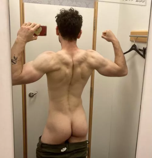 The changing room door is closed behind us, the next move is yours