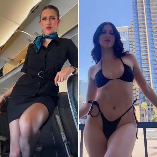 Who needs inflight entertainment when you have a flight attendant like her 🇺🇸