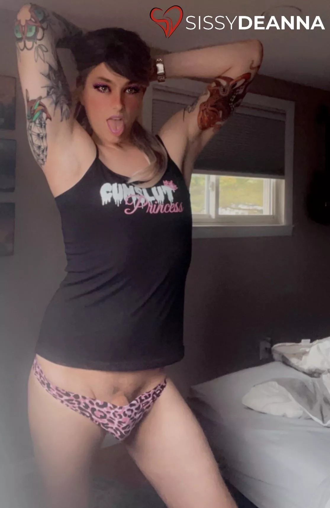 You know you love a pretty girl with a cock bulging out of her panties