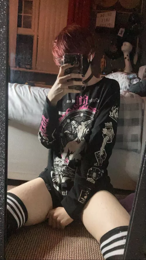 Back when my hair was dyed red. Is it cute? Should I dye it again?