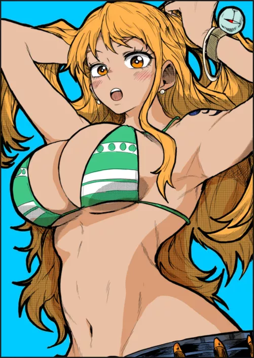 I colored this drawing of Nami by Yotsumi Shiro