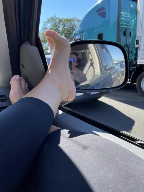 Kick them pretty feet up on the dash…