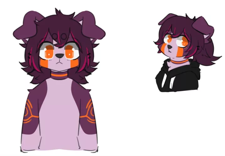 Long Hair (Art by me @Jax_Collie)