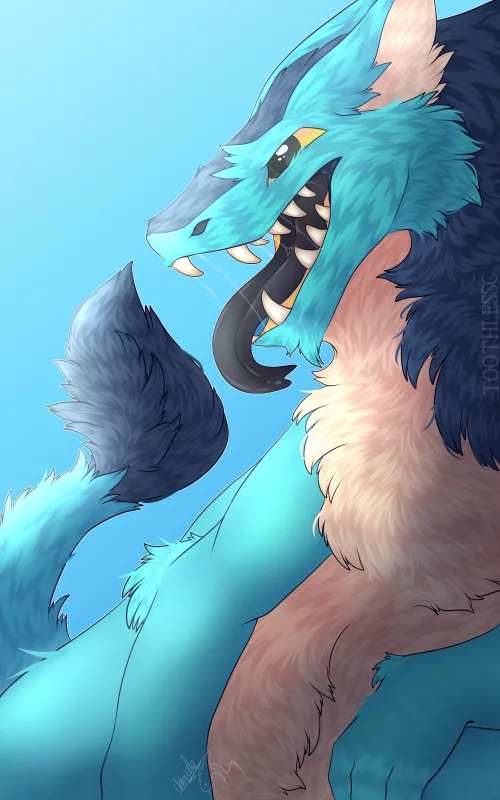 My first sergal! art by me owo (@ToothlessChoi on twitter!