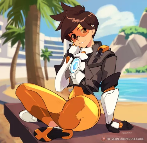 Tracer Visits The Beach ( Squeezable) [Overwatch]
