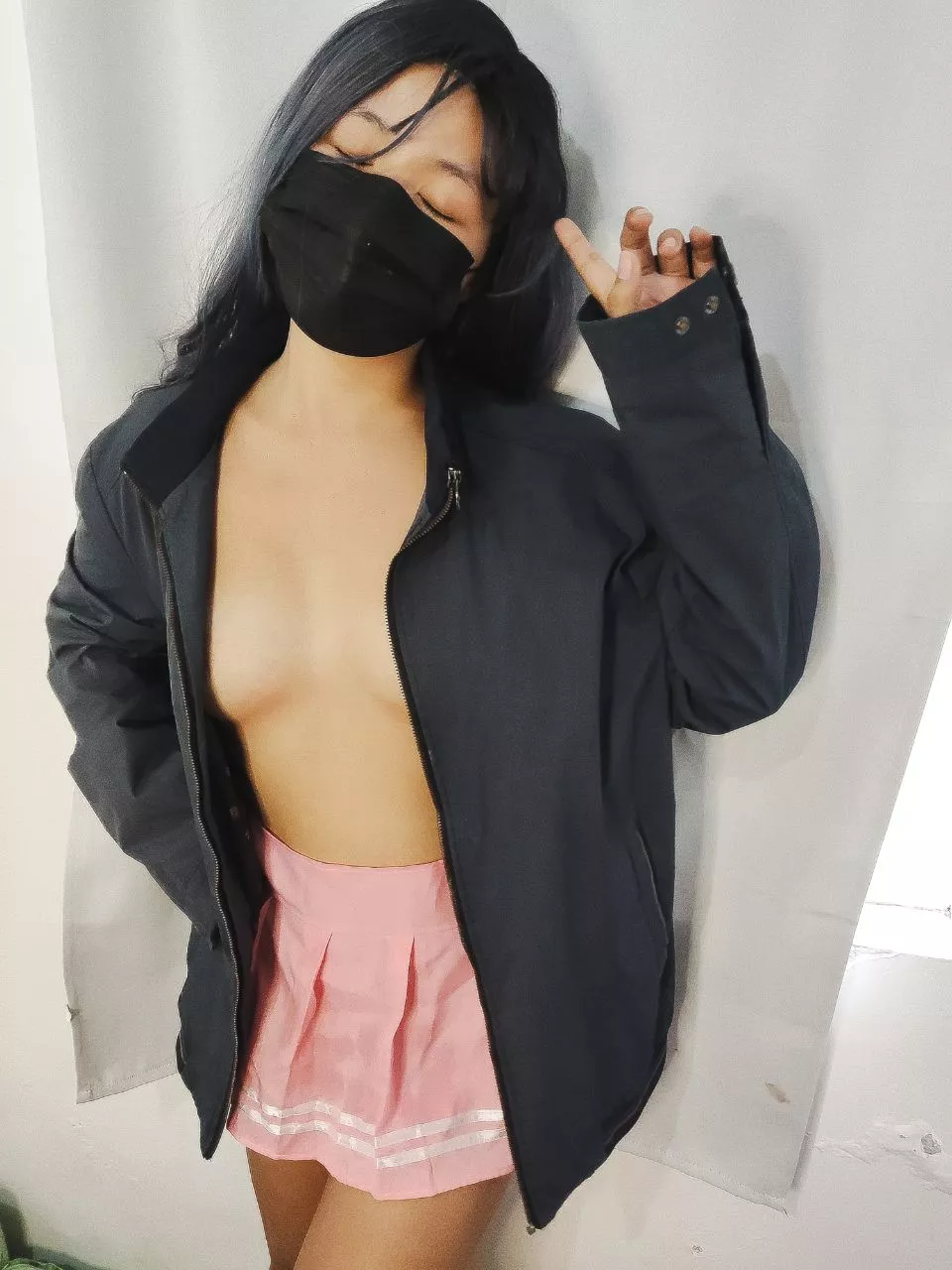 your Asian student in pink skirt