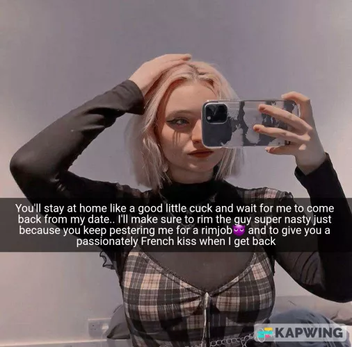 Your girl is going to rim her date super nasty just to spite you😈