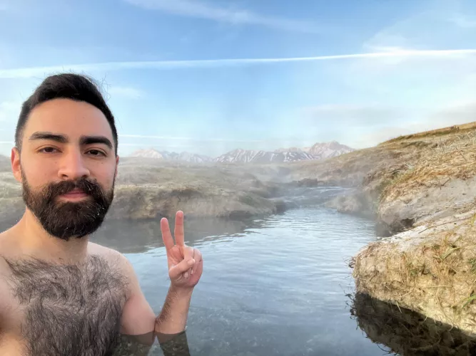 27°F that morning so I had the hot springs all to myself for the sunrise 🌅