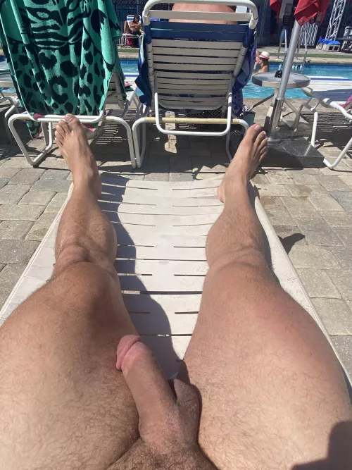 [39] Working on my tan lines at the Swinger Resort.