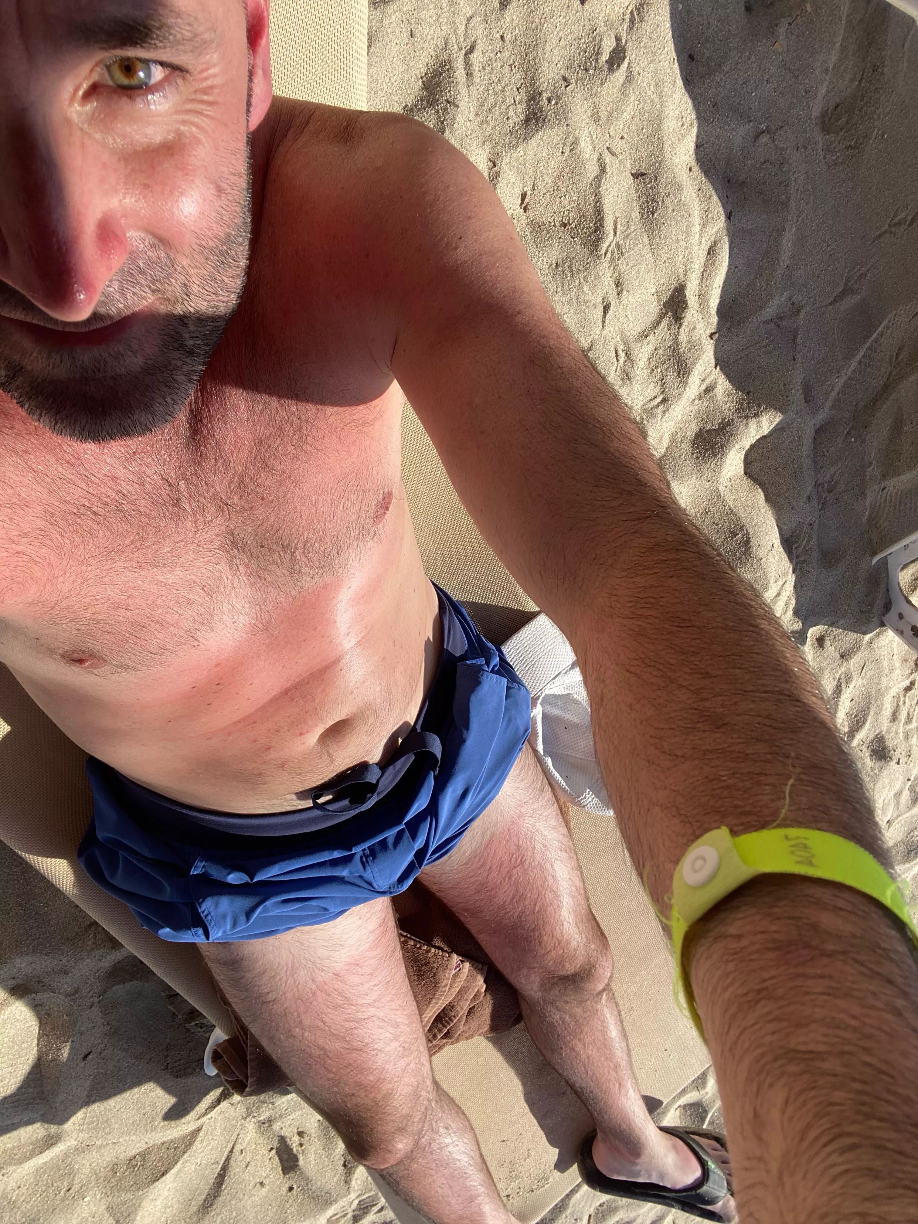 47. On vacation… can’t wait to get back and show you all my tan(lines)