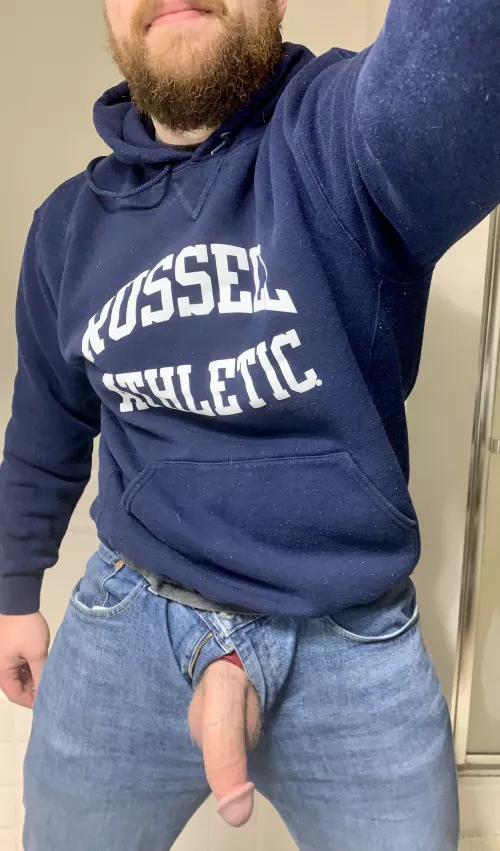 90% of the time I’m in jeans and a sweatshirt.