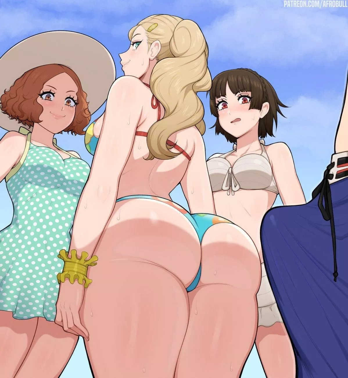 A fat blonde ass like that in such a small bikini would make anyone like that