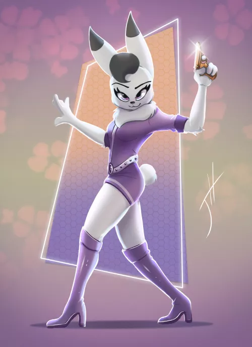 A friend challenged me to draw Bokko bunny, an old anime anthro bunny... so I did. (for a new audience) >:3