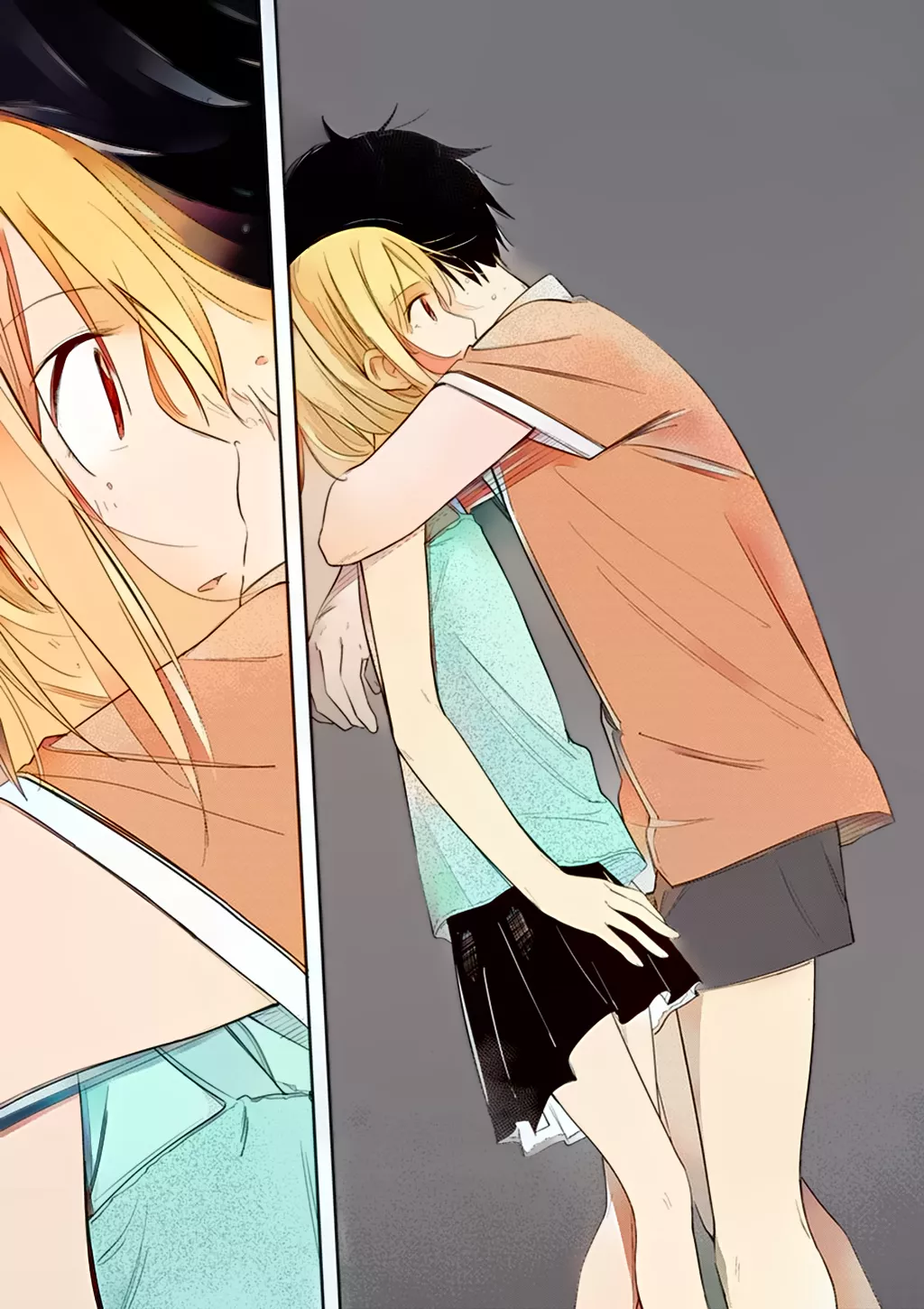 A hug π€ Kobinata Shin from manga Trap Heroine (Kohinata Makoto from Torappu Hiroin) AI colorized A hug π€ Kobinata Shin from manga Trap Heroine (Kohinata Makoto from Torappu Hiroin) AI colorized