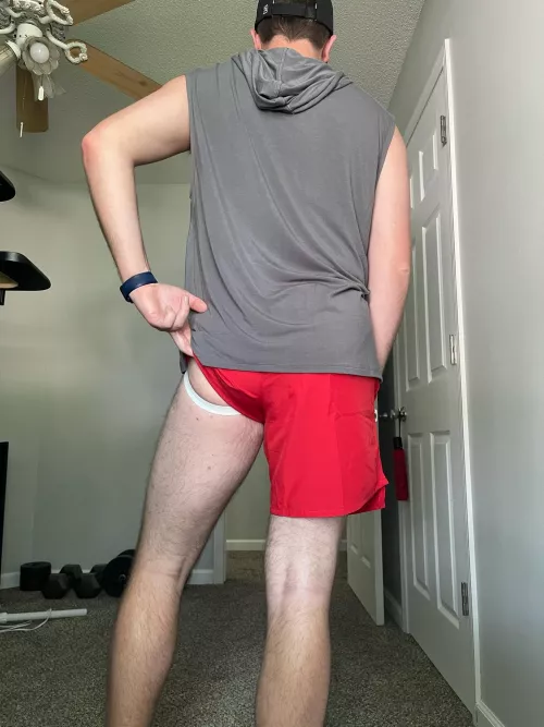 A little peekaboo- what are you wearing under your shorts?