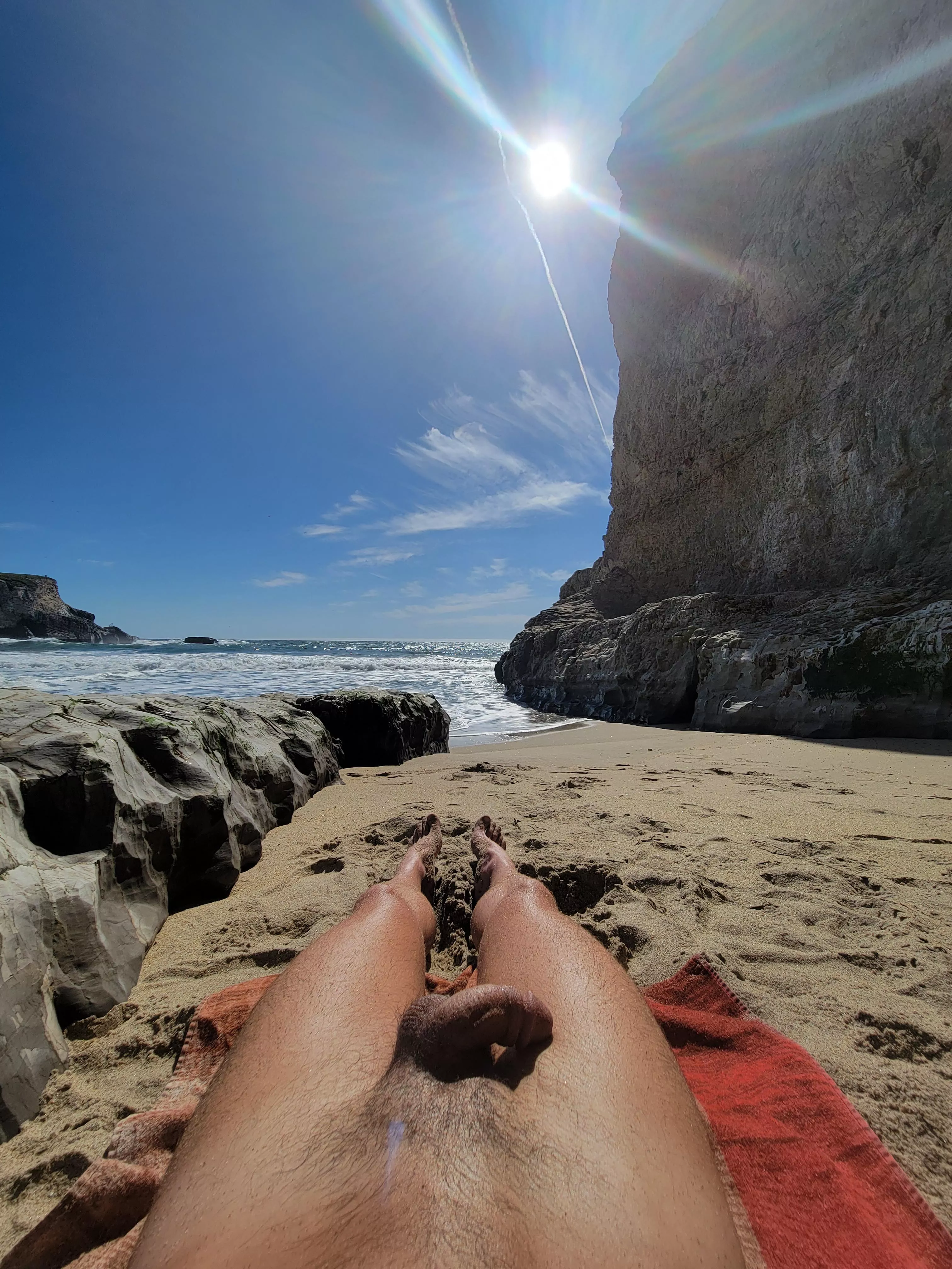 A photo from my first naked adventure. Had a beautiful time and grateful that I managed to avoid getting a sunburn. A photo from my first naked adventure. Had a beautiful time and grateful that I managed to avoid getting a sunburn.