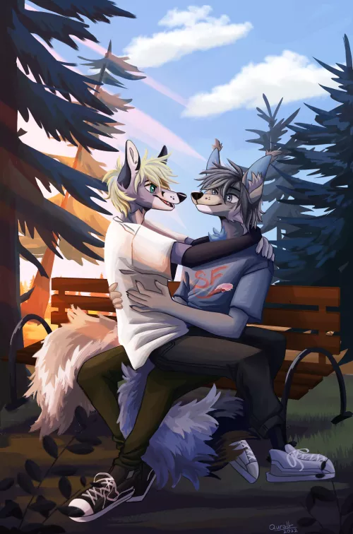 A pic that me and my bf got for each other! artist link in the description.