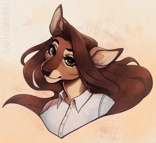 A pretty doe! ArtTrade for a friend (Art by me - @saphgriffin on Twitter)