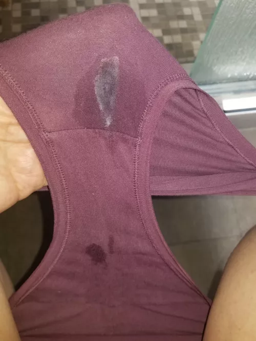 After work mess...not sure what the asshole wetspot is all about though