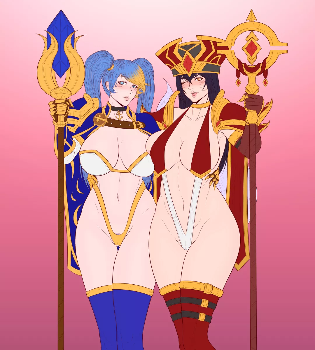 Ahri&Sona, wow cosplay (nira_moli)
