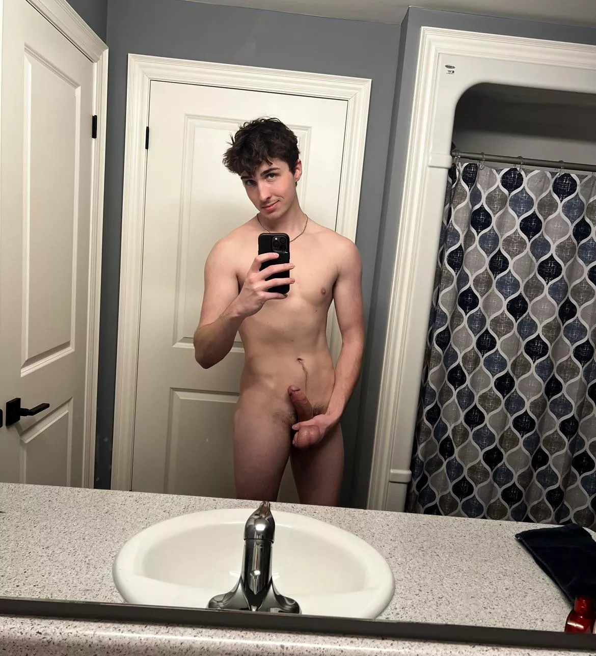 All sweaty from the gym… would you still suck on my balls?