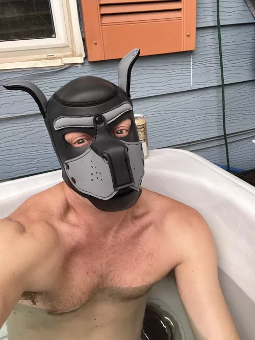Any pups want to come hot tub it with me ?