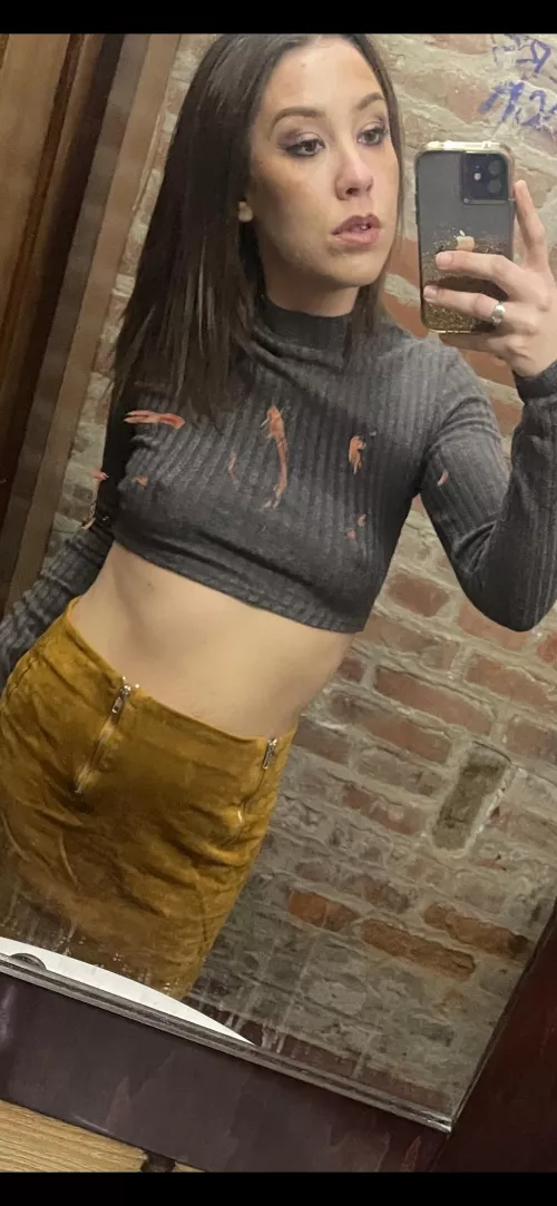 As a matter of fact I do go out to the bars braless frequently.