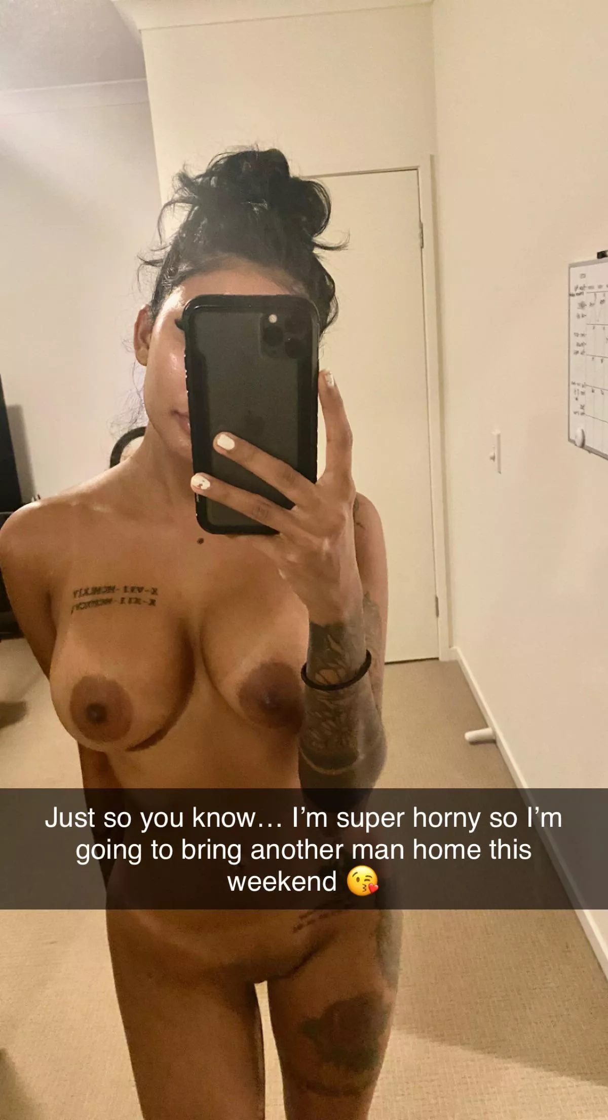 At least I let my husband know 😂 who’s willing to give me a creampie? 😈