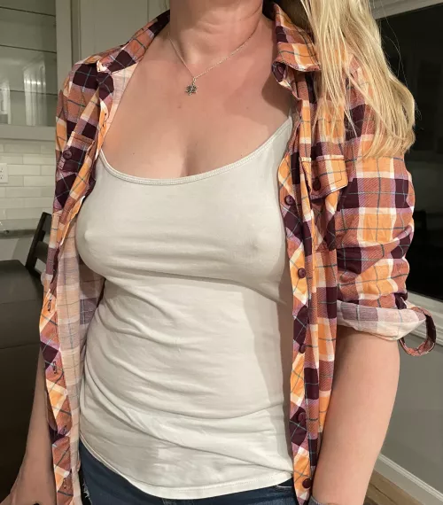 Back home after a night out. Bra is first thing off 😉