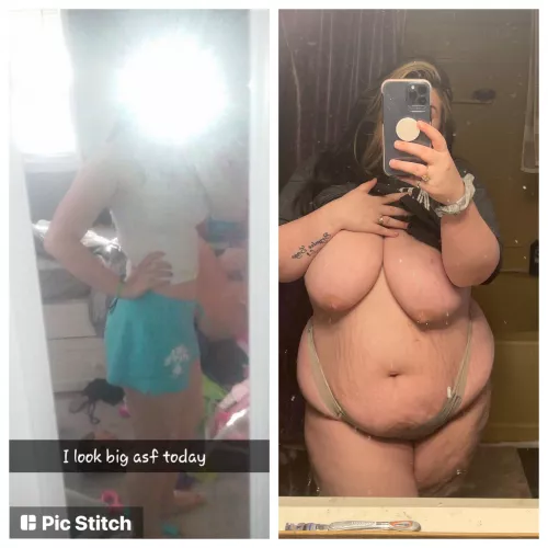 Back when I thought I was fat… to when I’m actually fat🫠