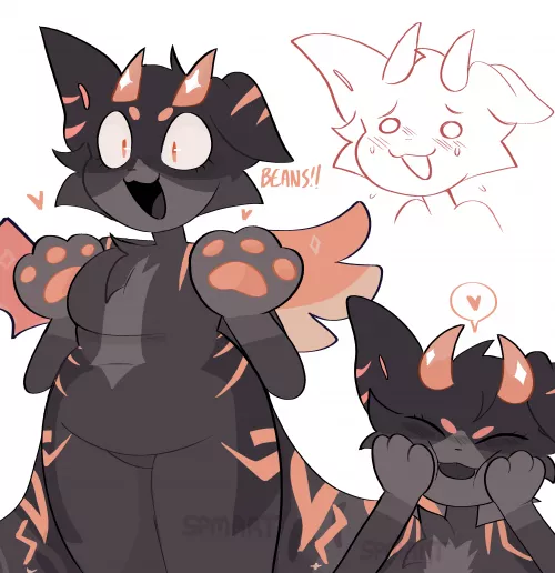 BEANS!! (gift by me, spritecolamonster on Instagram)