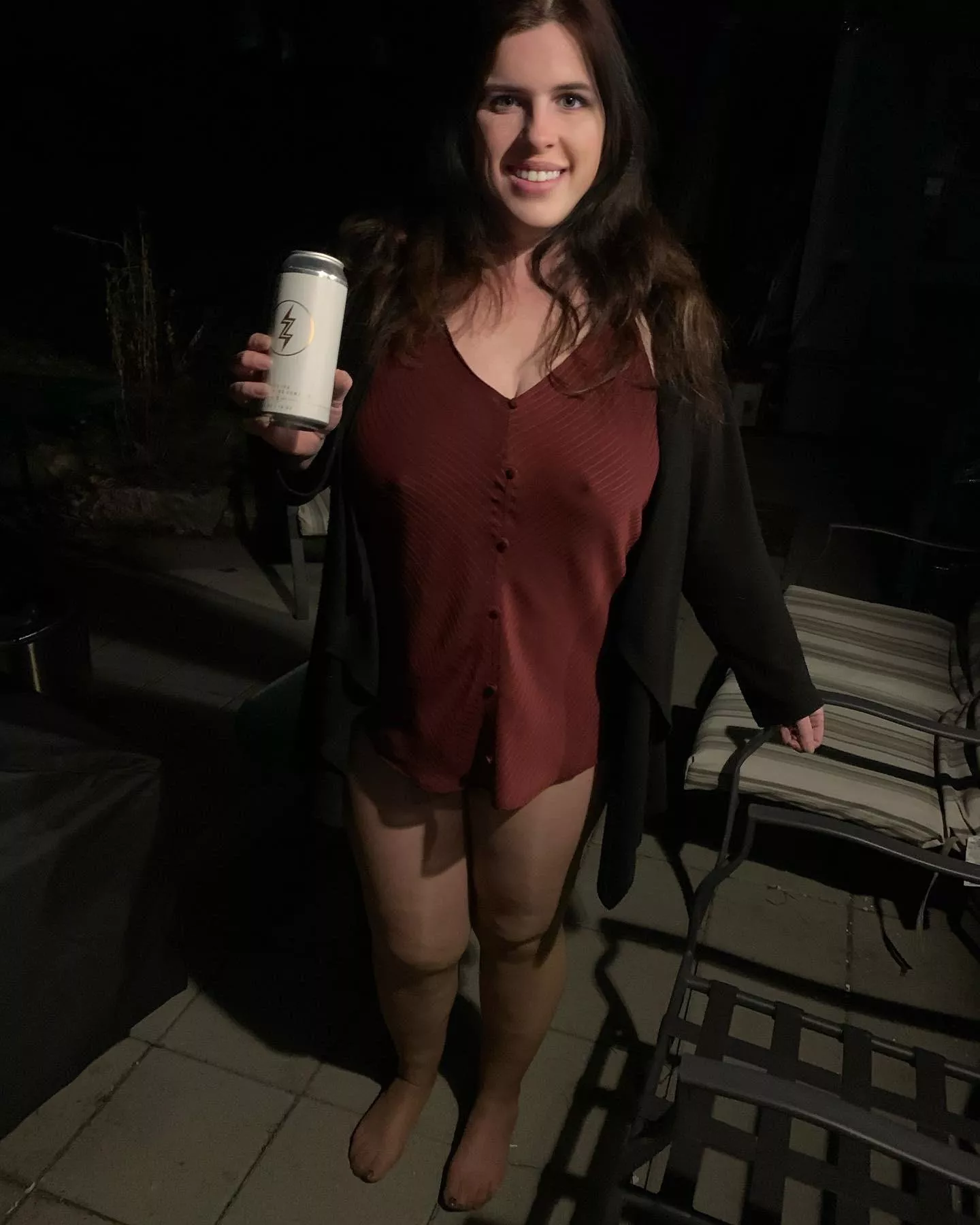 Beer on the patio.