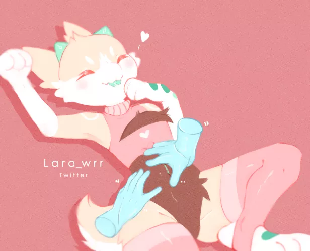Belly rubs 💕🌱 [Art by me, Lara_wrr on 🐦]