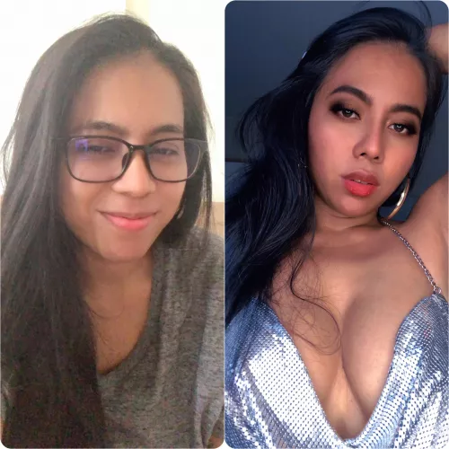 Bimbo journey story: My silver glomesh top clings to my body and makes me feel ready to make men hard at the club; as I’m meant to do 🤤🥵🔥