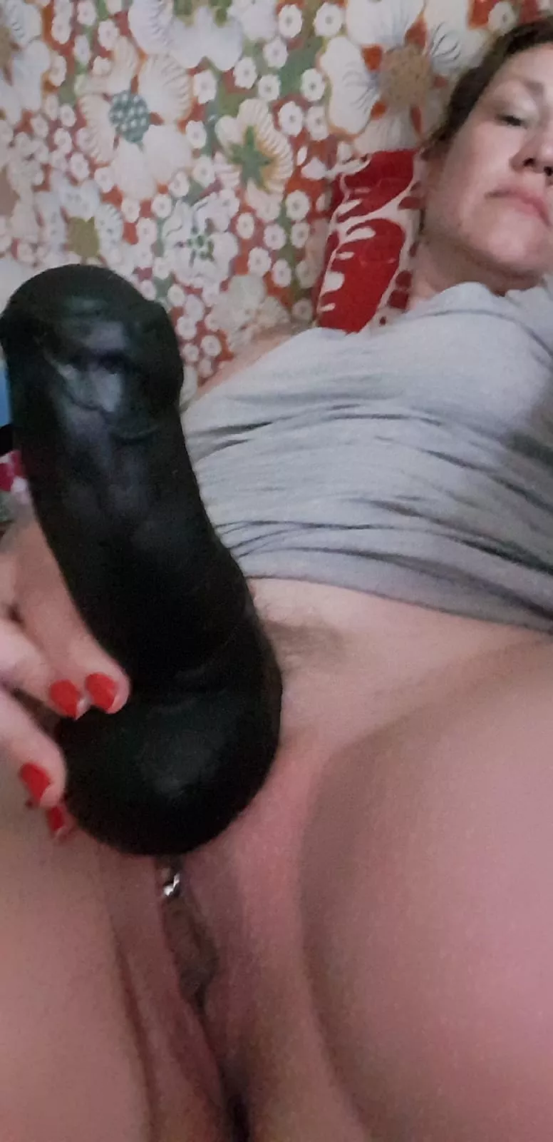 Black and thick.