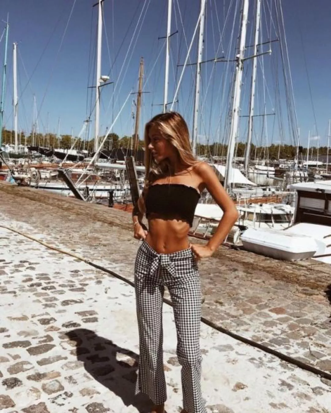 black crop top