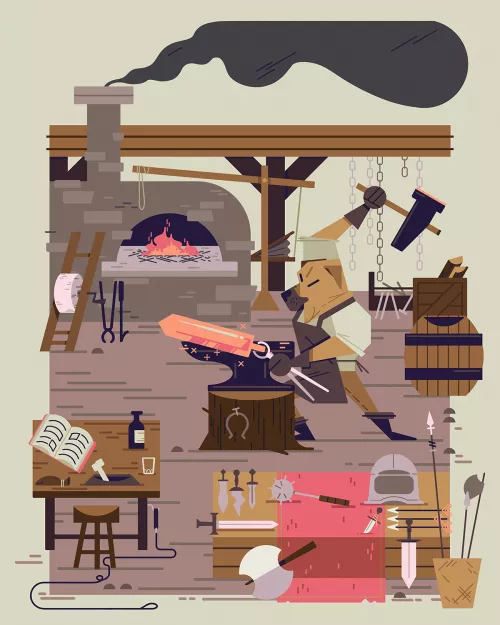 Blacksmith Pup [Art by me @shaferbrown]