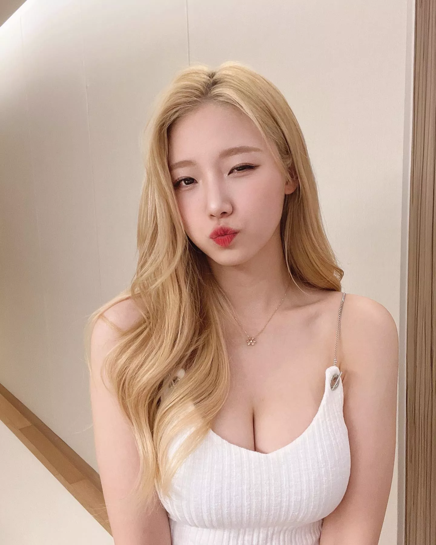 Blonde asian