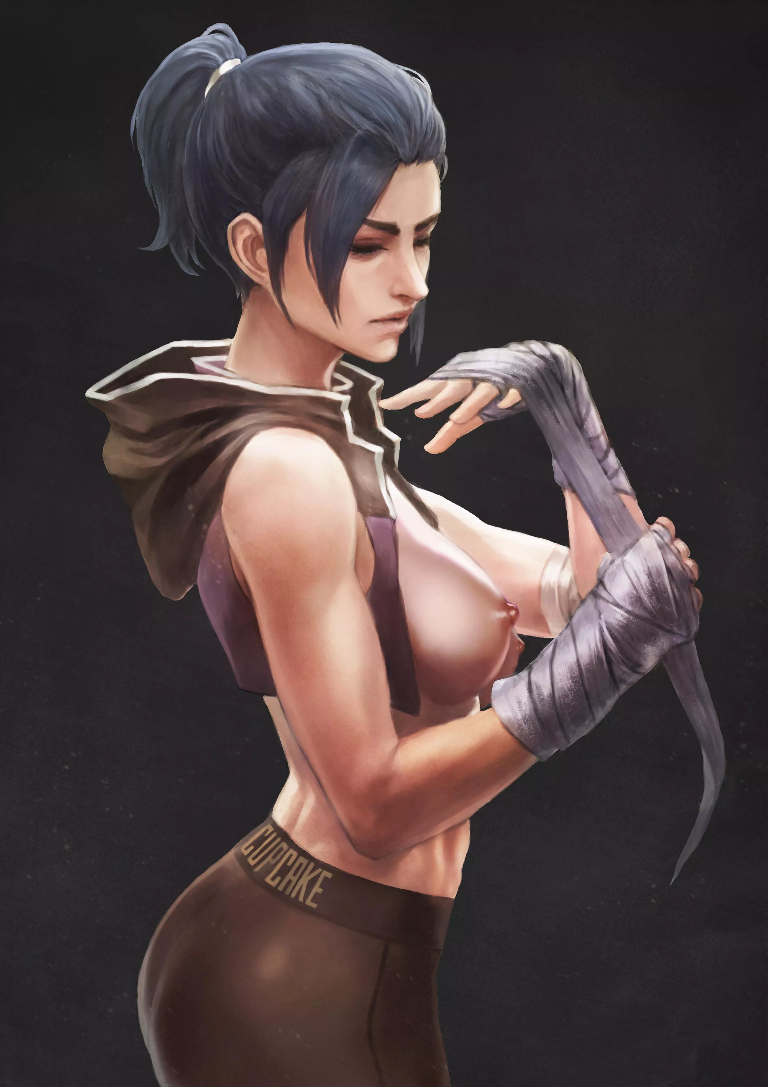 Caitlyn getting ready to fight (Monorirogue) [Arcane: League of Legends]
