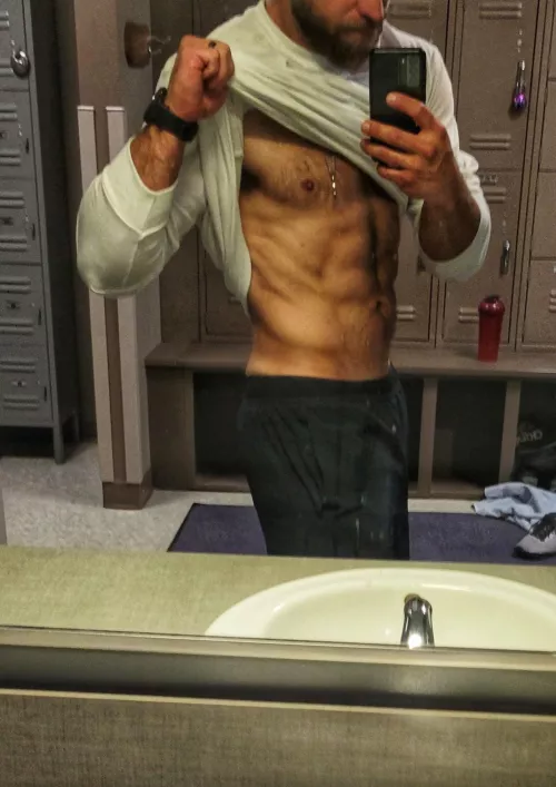 Can a [35] year old dad pull off a post-workout titty Tuesday?