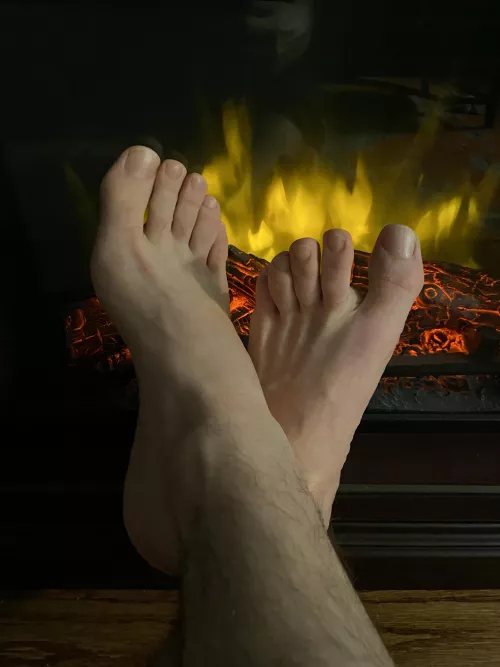 Chilly night by the fire