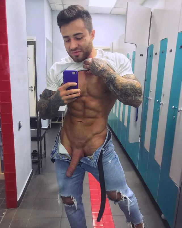 Cock in the mirror