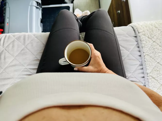 Coffee and little boobs… Morning Coffee with Miranda…