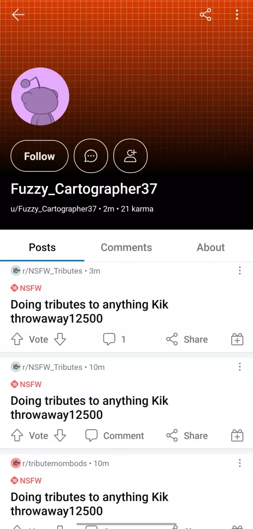 *Collector* don't send him anything he doesn't reply nor does the tribs