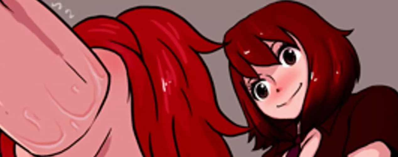 Color: 1girl, red hair, something that looks like a horse cock(?)