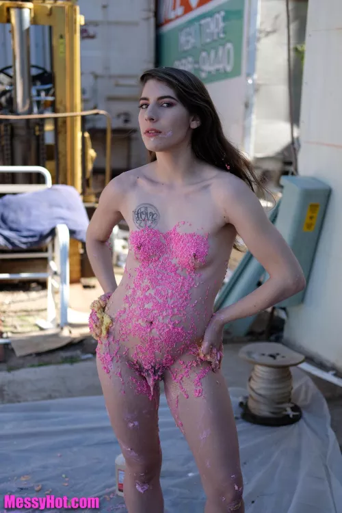 Condensed milk and sprinkles in bush makes a great texture