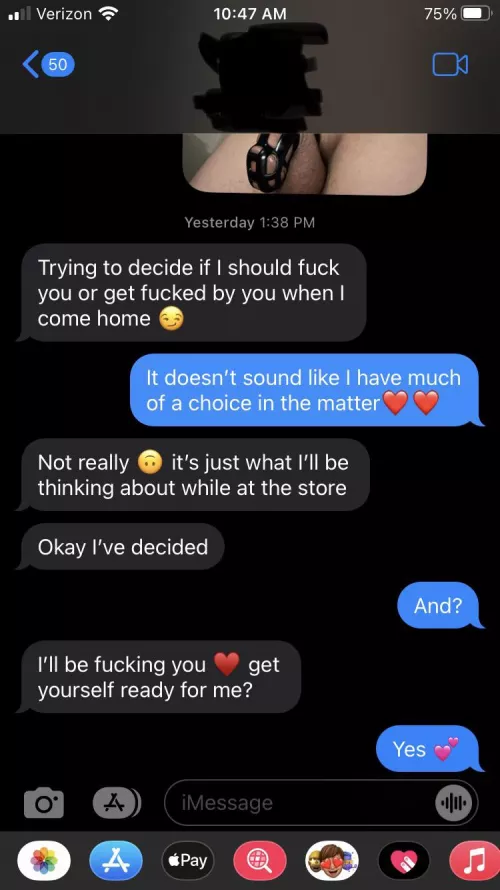 Conversation with my KH yesterday.