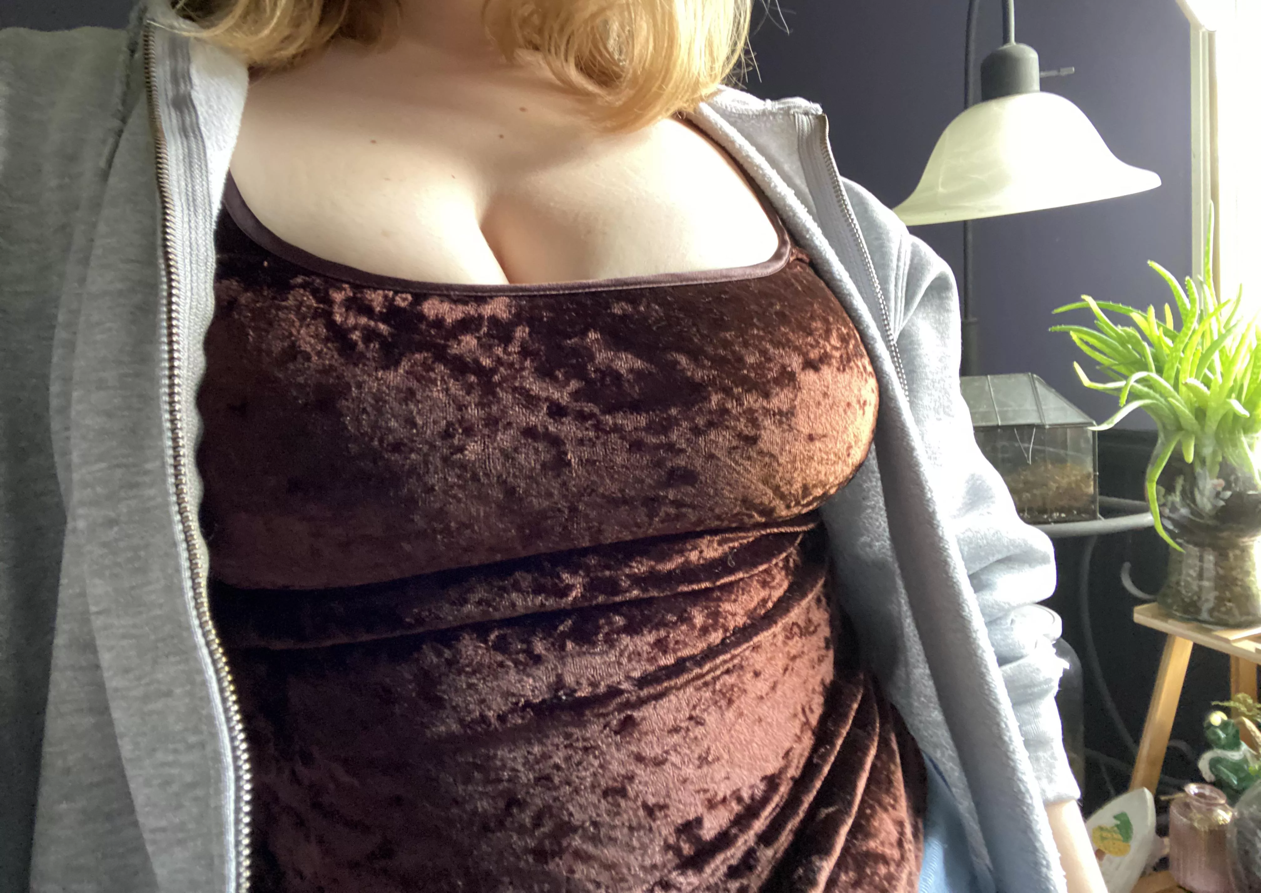 Cool today but still not being tied up with a bra