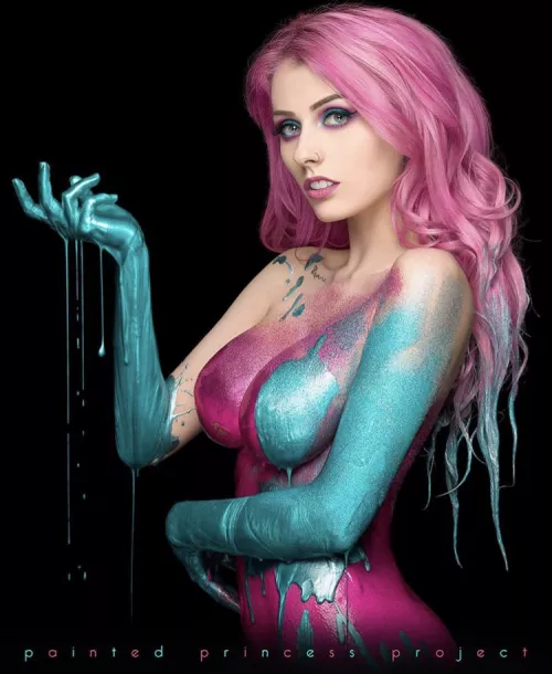 Covered in neon paint??